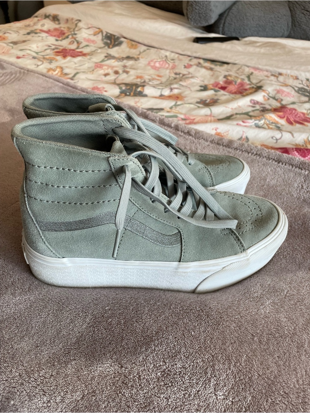 Vans Women’s High-Top Suede Sneakers in Sage